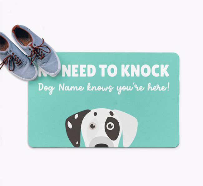 No Need To Knock: Personalized {breedFullName} Doormat